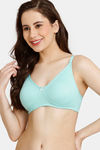 Rosaline Everyday Double Layered Non Wired 3/4th Coverage T-Shirt Bra - Aruba Blue — thumbnail 1